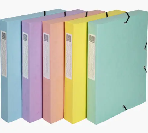 59560E caja archivador 350 hojas Azul, Coral, Verde, Mauve Cartó..