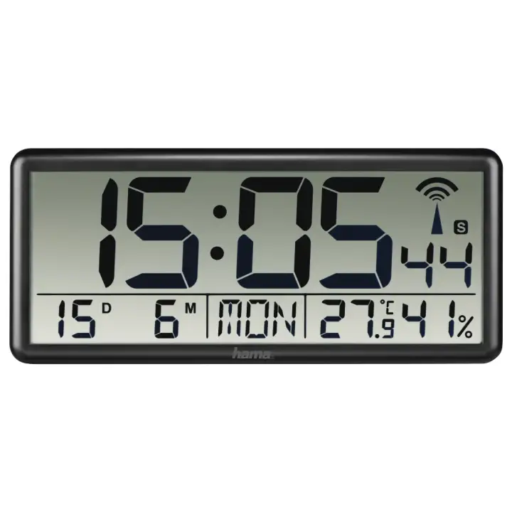 Jumbo Reloj digital Rectángulo Negro