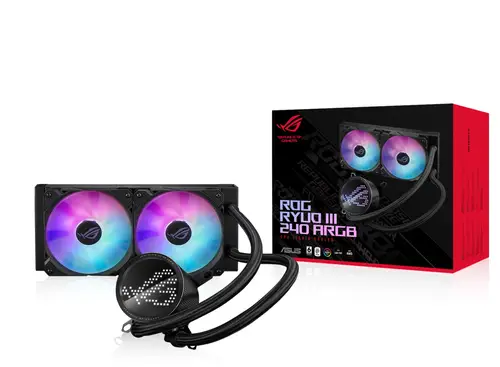 ROG Ryuo III 240 ARGB Procesador Kit de refrigeración líquida 12 cm Negro - Imagen 8