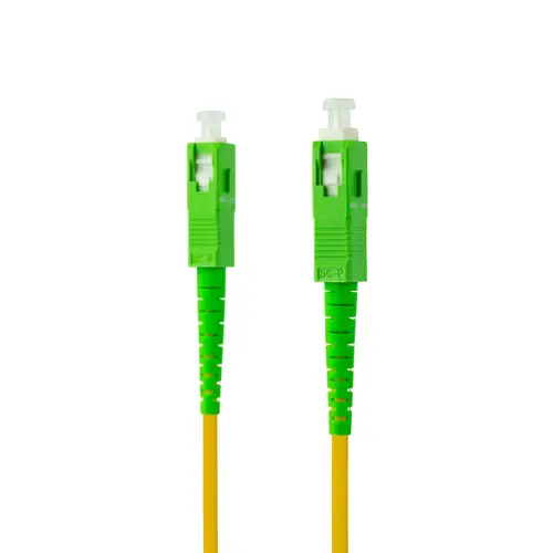 Cable de Fibra Óptica SC/APC a SC/APC Monomodo Simplex LSZH, Amarillo, 1 m - Imagen 3