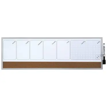 ORGANIZADOR SEMANAL MAGNETICO+TABLERO CORCHO HORIZONTAL 585x190MM..