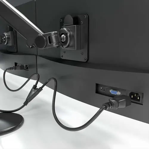 Cable Alimentacion CPU, CEE7/M-2xC13/H, Negro, 3.0m - Imagen 5