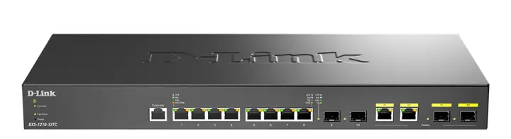 DXS-1210-12TC switch Gestionado L2/L3 10G Ethernet (100/1000/10000) 1U Negro, Plata