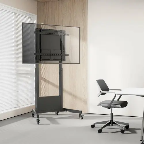 Soporte PRO de suelo contrapeso con ruedas para TV 60-90Kg de 60-100, Negro - Imagen 5