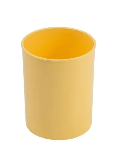 CUBILETE FAIBO PLASTICO PASTEL AMARILO
