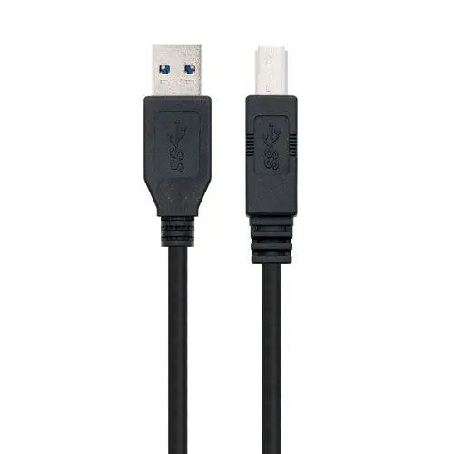 10.01.0802-BK cable USB USB 3.2 Gen 1 (3.1 Gen 1) 2 m USB A USB B Negro - Imagen 2