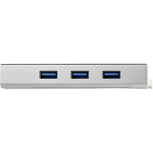 Hub Ladrón USB 3.0 de 3 Puertos con Adaptador de Red Ethernet Gigabit - Hub Concentrador USB-A - Alimentado por el Bus - 5Gbps - Hub USB Portátil - Carcasa Resistente - Imagen 5