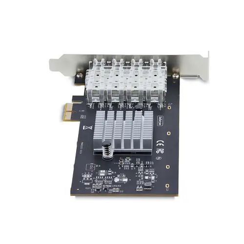 Tarjeta PCIe 2.1x2 (Compatible con x4, x8 y x16) de Red de Fibra Óptica/Cobre Ethernet 1Gb SFP de 4 Puertos - Chipset Controlador Intel I350-AM4 - 1000BASE/Fibra Óptica - Windows o Linux - Imagen 4