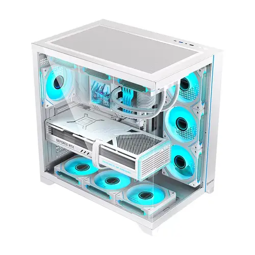 H3 PRO Midi Tower Transparente, Blanco - Imagen 2