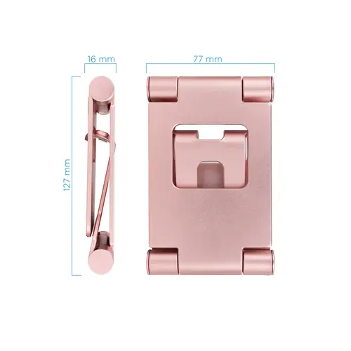 Soporte de sobremesa ajustable para teléfono / tablet hasta 10, Rosa Velvet - Imagen 6