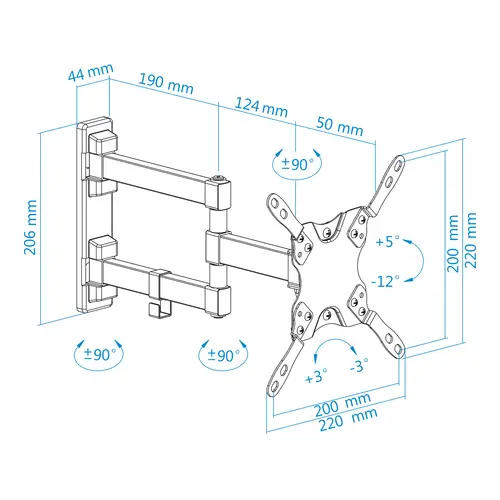 LP2142TNL-B soporte para TV 106,7 cm (42") Negro - Imagen 13