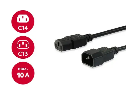 112100 cable de transmisión Negro 1,8 m C14 acoplador C13 acoplador - Imagen 4