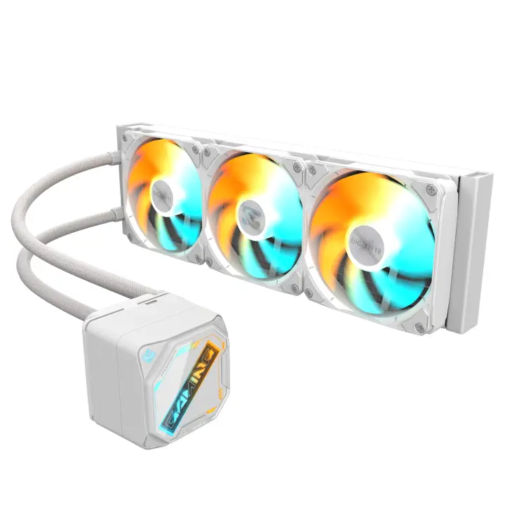 GAMING 360 ICE Refrigeración Líquida para CPU - 3x120 mm Ventiladores ARGB, Mecanismo de enclavamiento deslizante, DAISY-CHAIN, Compatible con Intel LGA 1851 y AMD AM5
