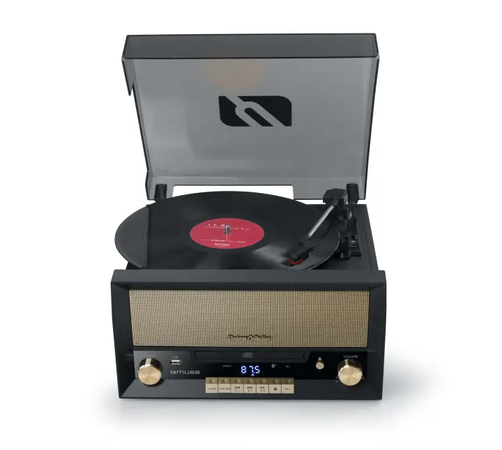 MT-110B tocadisco Tocadiscos de tracción directa Negro, Marrón