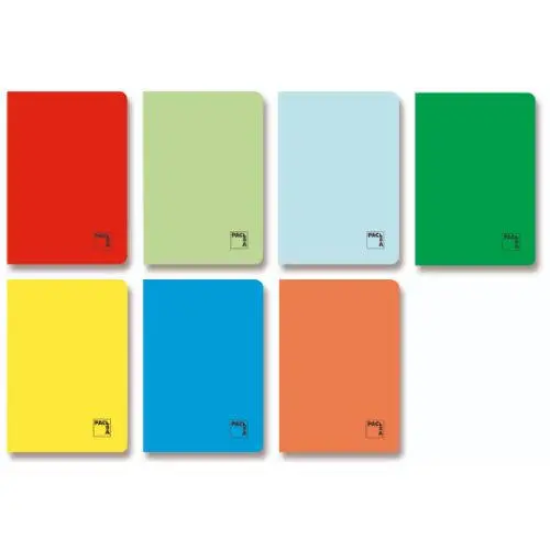 LIBRETA GOFRADA TAPA CARTULINA 70 GRS. A-5+ 48 HOJAS PAUTADO 3,5 CON MARGEN SURTIDO PACSA 20073