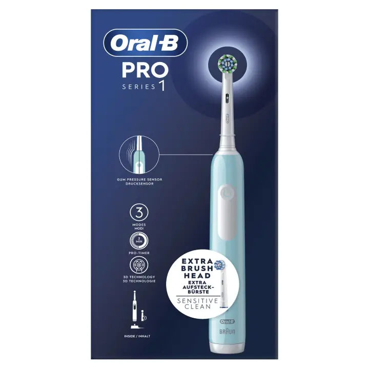 Pro Series 1 Adulto Cepillo de dientes oscilante Azul, Blanco
