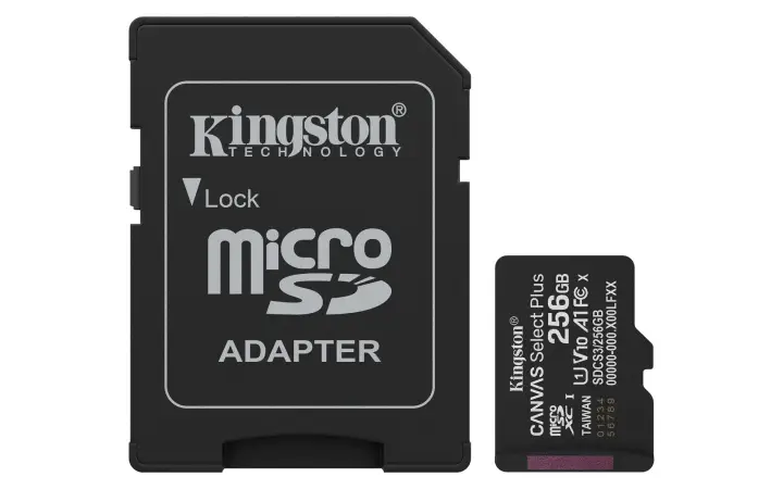 256GB microSDXC Canvas Select Plus Gen3 150MB/s A1 (Incluye adaptador de SD)