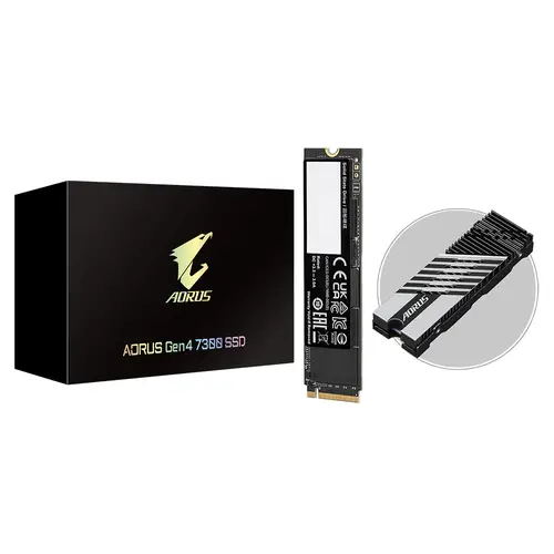 AORUS Gen4 7300 SSD 2TB M.2 PCI Express 4.0 3D TLC NAND NVMe - Imagen 1