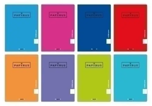 LIBRETA PAPYRUS A4 48h 90g PP LISO SURT. - Pack de 10 unidades