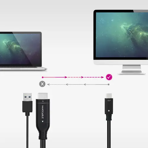 Cable Conversor HDMI a USB-C, Negro, 1.8 m - Imagen 5