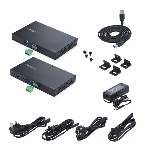 Extensor USB 3.0 por Ethernet de 4 Puertos - Hasta 1km por Cable RJ45 Cat6a/7/8 - Adaptador Remoto de Dispositivos USB - Hub USB-A de 4 Puertos - Ladrón USB - TAA - Imagen 4