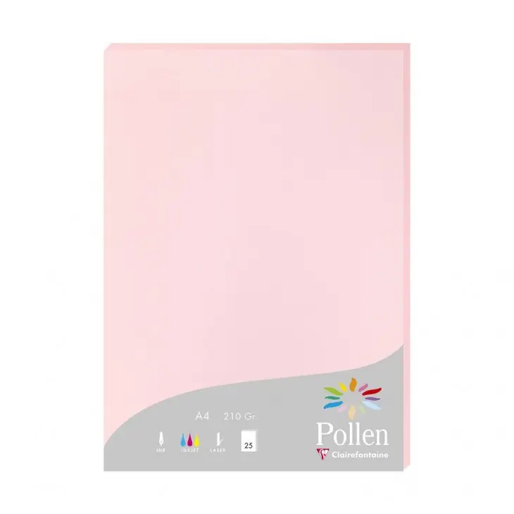Pollen papel para impresora de inyección de tinta A4 (210x297 mm) 25 hojas Rosa