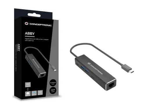 ABBY14B base para portátil y replicador de puertos Alámbrico USB 3.2 Gen 1 (3.1 Gen 1) Type-C Gris - Imagen 3