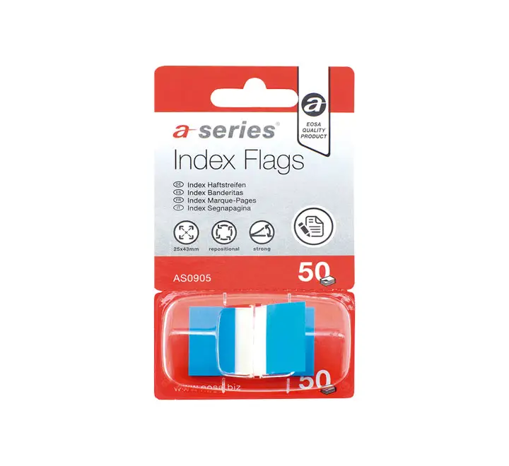 INDICES 50H AUTOADH. A-SERIES 12X44MM AZUL
