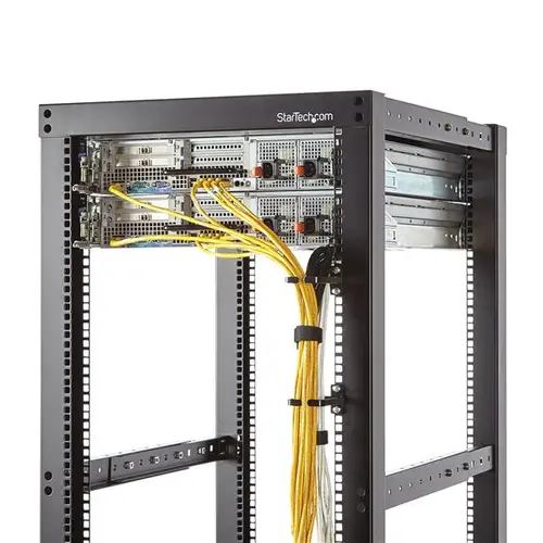 Anilla Pasacables en D Vertical 1U para Gestión de Cableado en Armarios Racks - Guiacables 5,7x10cm - Imagen 2