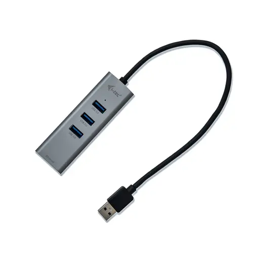 Metal USB 3.0 HUB 3 Port + Gigabit Ethernet Adapter - Imagen 3