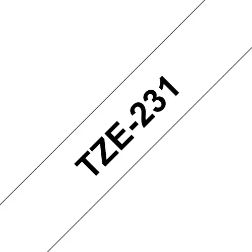 TZE-231 cinta para impresora de etiquetas Negro sobre blanco - Imagen 1