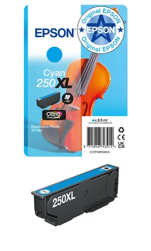 Pack individual de tinta Claria Photo HD 250XL Violin cian - Imagen 1