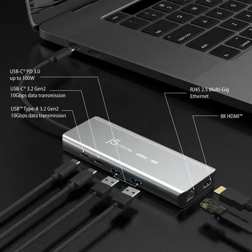 JCD403-N Concentrador de múltiples puertos USB4® de 8K - Imagen 4