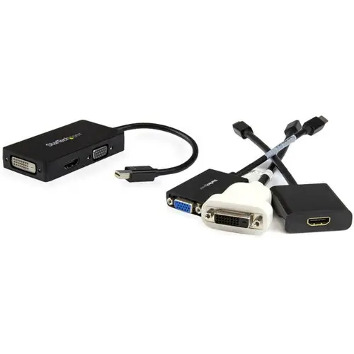 Adaptador Conversor de Mini DisplayPort a VGA DVI o HDMI - Convertidor A/V 3 en 1 para viajes - Imagen 5