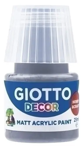 PINTURA ACRIL.GIOTTO 25 ml GRIS OSCURO - Pack de 6 unidades