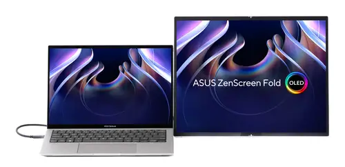 ZenScreen Fold OLED MQ17QH pantalla para PC 43,9 cm (17.3") 2560 x 1920 Pixeles Quad HD Plata - Imagen 3