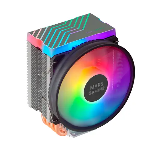 Disipador CPU Dual ARGB, 4 Heatpipes HCT, TDP 160 W, Ventilador Ultra-silencioso PWM 11 cm, MCPU44 - Imagen 1