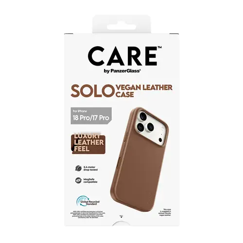 CARE by ® Solo Vegan Leather Case Brown w. MagSafe iPhone 18 Pro | 17 Pro funda para teléfono móvil Marrón - Imagen 3