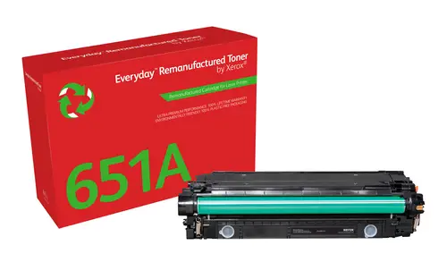 Everyday Tóner Everyday Negro remanufacturado de Xerox es compatible con HP 651A 650A 307A (CE340A/CE270A/CE740A), Capacidad estándar - Imagen 1