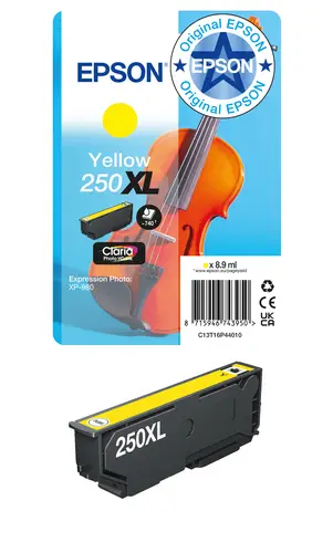 Tinta individual Claria Photo HD 250XL Violin amarillo - Imagen 1