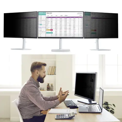 Filtro de Privacidad Magnético Para Monitor de 23.8" 16:9 - Extraíble - Antirreflejos/Brillante - Protector de Pantalla - Anti Luz Azul - TAA - Imagen 3