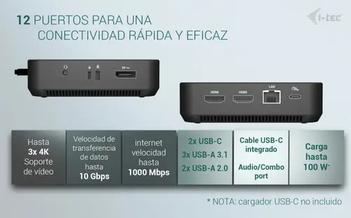 USB-C DP Dual HDMI Docking Station with Power Delivery 100 W - Imagen 10