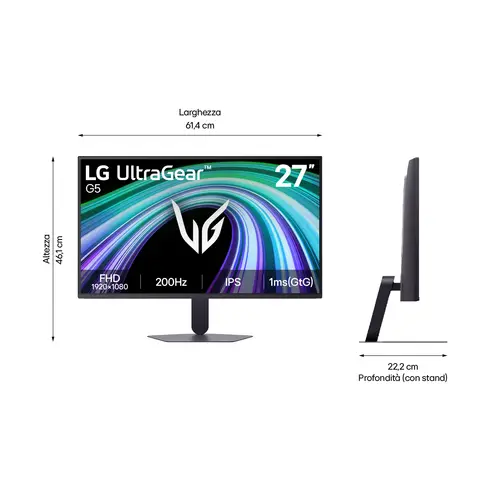 27G523B-B pantalla para PC 68,6 cm (27") 1920 x 1080 Pixeles Full HD LCD Negro - Imagen 7