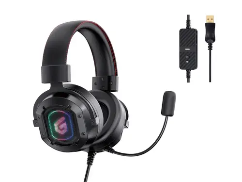 ATHAN02B auricular y casco Auriculares Alámbrico Diadema Juego USB tipo A Negro - Imagen 2
