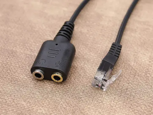 147944 cable de audio 0,25 m RJ-9 2 x 3.5mm Negro - Imagen 7