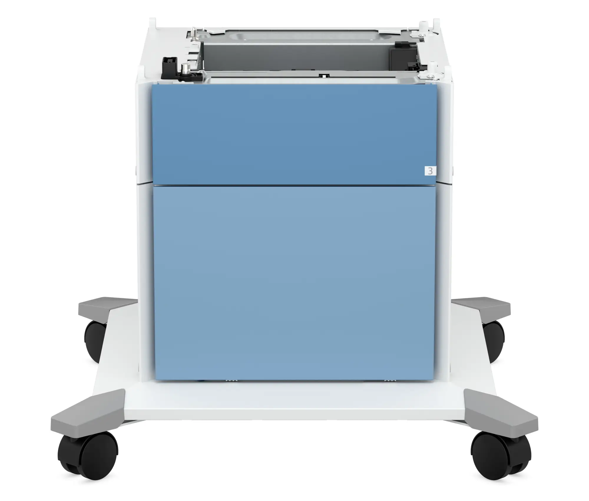 Bandeja de papel LaserJet para 550 hojas con soporte de almacenamiento