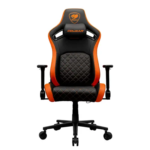 CGR-DFL Silla para videojuegos de PC Asiento acolchado tapizado Negro, Naranja - Imagen 1