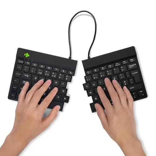 Teclado ergonómico R-Go Split Break con software de pausa, teclado dividido ergonómico, QWERTY (PT), bluetooth, negro - Imagen 5