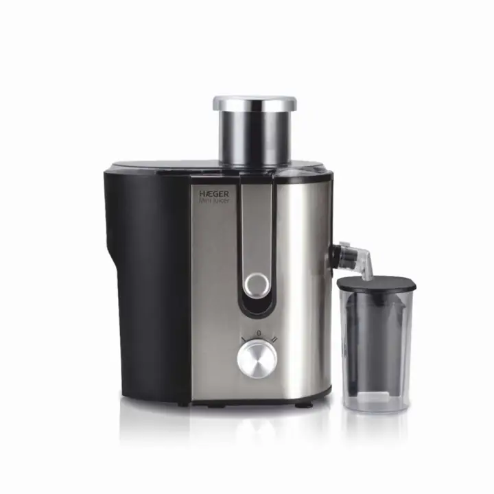 JE-600.002B exprimidor Licuadora centrífuga Negro, Acero satinad..
