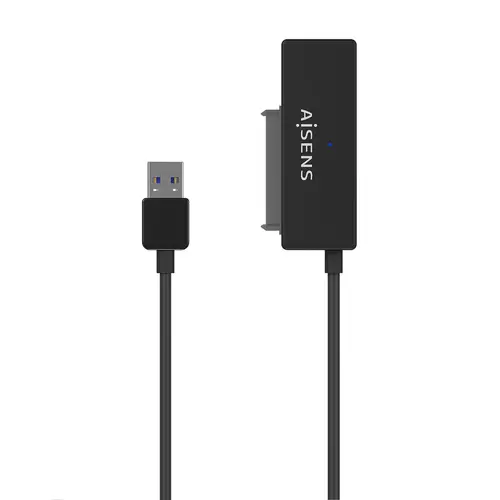 Adaptador ASE-35A01B SATA a USB-A USB 3.0/USB3.1 GEN1 para Discos Duros 2.5? y 3.5? con Alimentador, Negro - Imagen 1